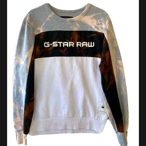 G-STAR RAW Swando Block Logo Crew Neck Fleece Pull-Over Macy’s Size Medium